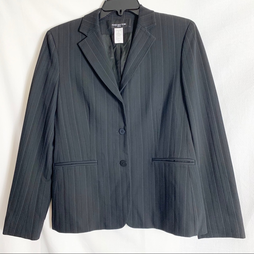Jones New York Petite Pinstripe Suit Jacket Sz 8p